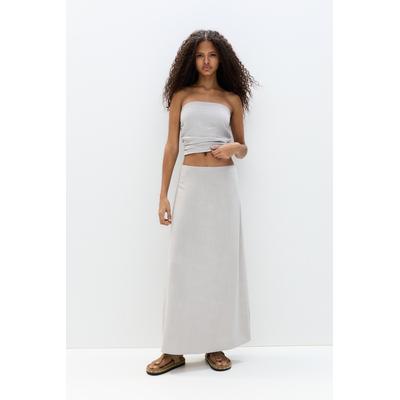 Straight Rustic Midi Skirt