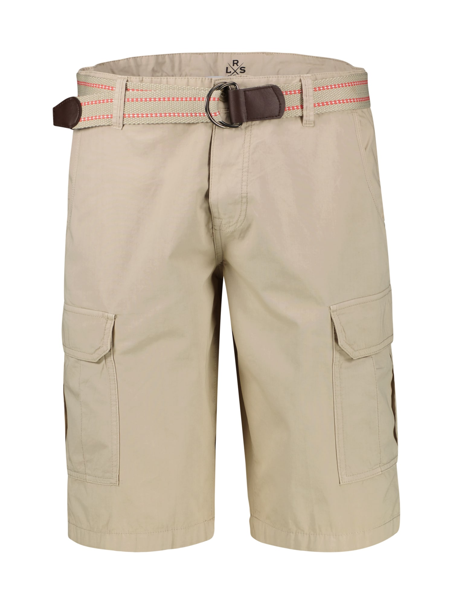 Bermudas LERROS "LERROS Cargo-Bermuda mit Gürtel", Herren, Gr. 34, Normalgrößen, beige (light dune beige), 100% Baumwolle, Hosen Bermudas