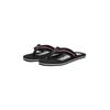 Zehentrenner TOMMY HILFIGER "CORPORATE HILFIGER BEACH SANDAL", Herren, Gr. 43, schwarz, Textil, casual, Schuhe, Sommerschuh, Flats, Bequemschuh mit Streifen