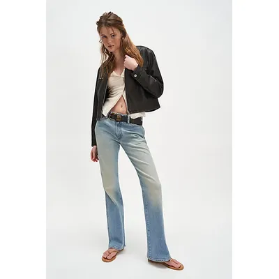 Wrangler Westward Mid-Rise Bootcut Jeans at Free People in Golden Days, Size: 27