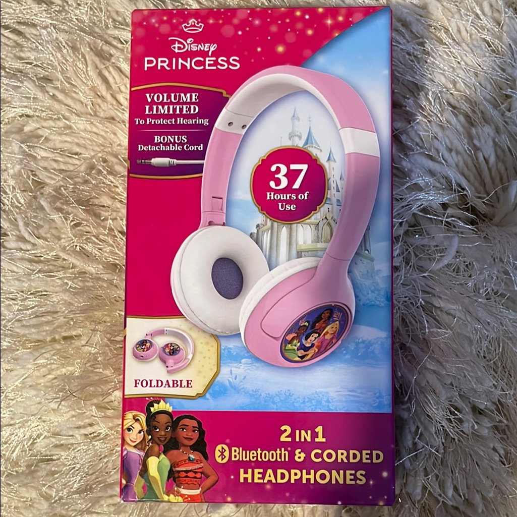 Disney Headphones | Disney Princess Pink Bluetooth & Corded Headphones | Color: Pink/White | Size: Os