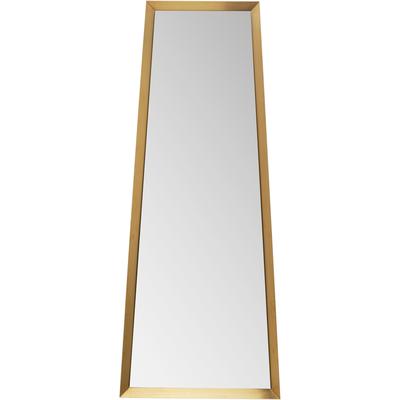 Wandspiegel KARE DESIGN "Wandspiegel Arezzo Brass", gold (goldfarben), B:65cm H:160cm T:6,5cm, Glas, Stahl, Spiegel Image
