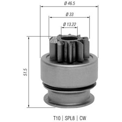 MAGNETI MARELLI Ritzel, Starter Universal für MITSUBISHI MD618963 M191T15071 MD312858 940113020348 Image