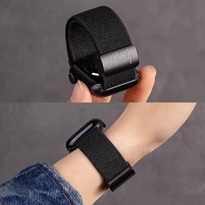 TEMU Custom Name Nylon Valentine's Day Gift For Watch Band Series S10 6 5 4 Se 38mm 40mm 41mm 42mm 44mm 45mm 46mm 49mm Women Men Strap Couple Gift Image
