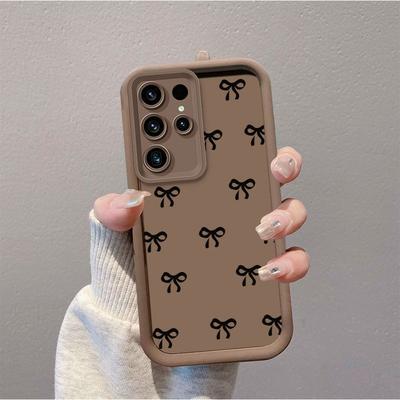 TEMU Simple Bow Pattern Protective Case For S25 S24 S23 S22 S21 Ultra S23 S21 S20fe S21 S22 S23 S24 S25 Plus/a33 5g A53 5g Transparent Anti-fall Full Cover Mobile Phone Case Image