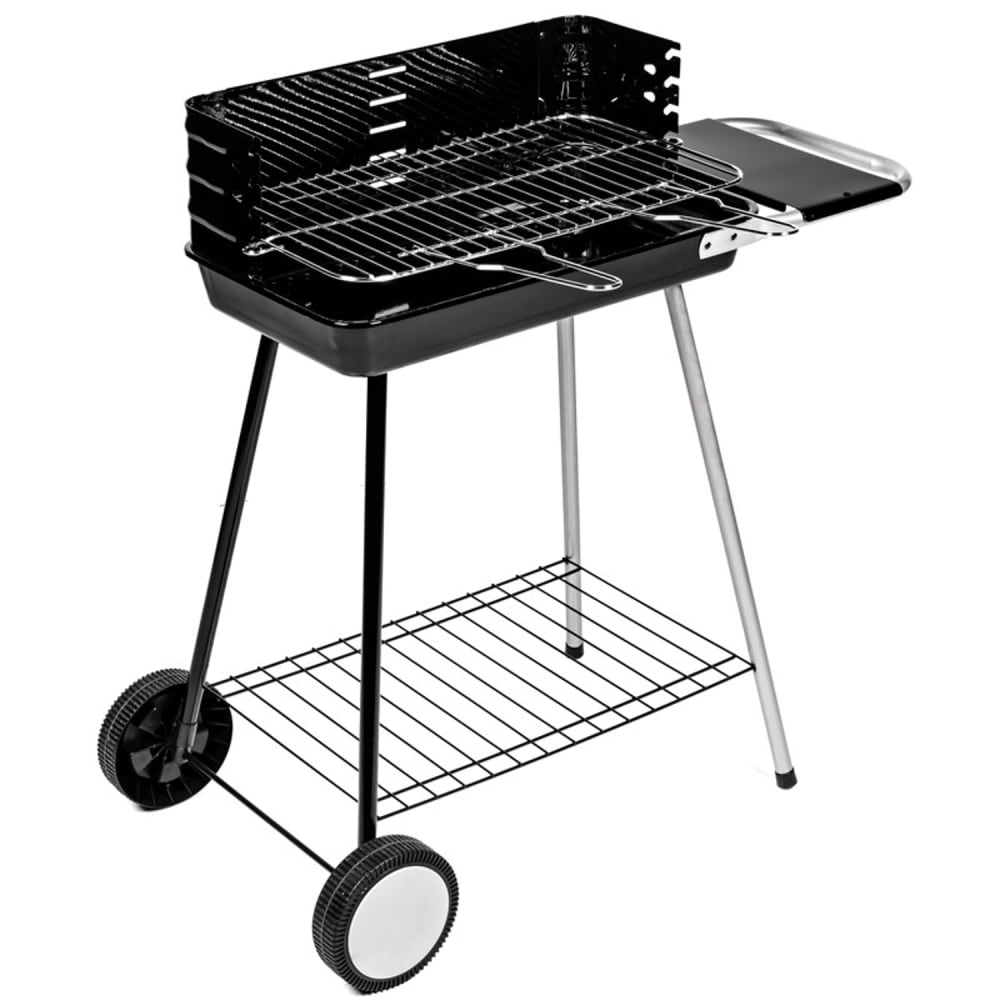 Barbecue a carbonella in acciaio nero