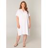 Tunikakleid BASE LEVEL CURVY "Yacinthe", Damen, Gr. 46, N-Gr, natural weiß, Web, Obermaterial: 55% Leinen, 45% Viskose, casual, gerade knielang, Serafino, Kurzarm, Kleider, Sommerkleid mit Leinen