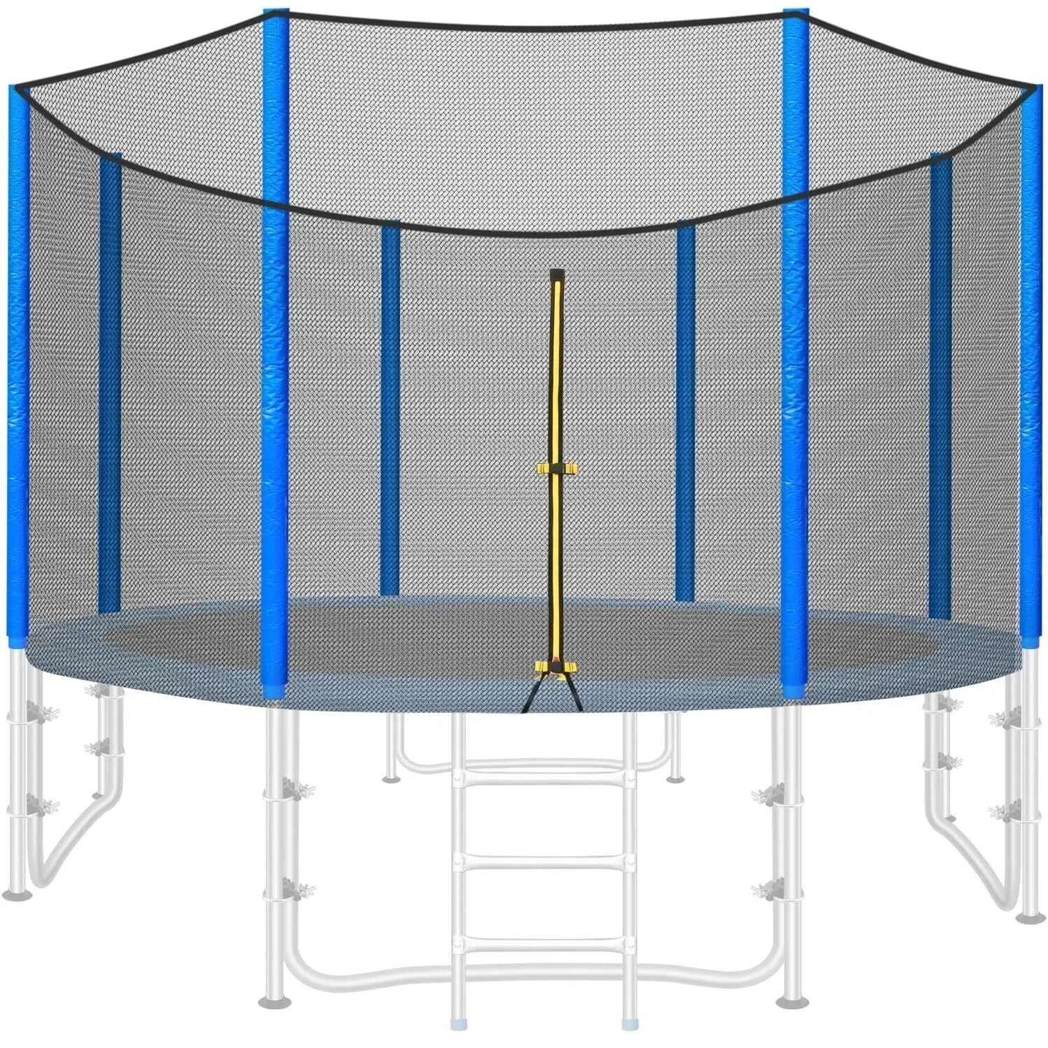 Upper Bounce 6/8 Pole Trampolin-Sicherheitsnetz für Trampolin-Rundrahmen Ø244 Ø305 Ø366, atmungsaktiv, wetterbeständig Image