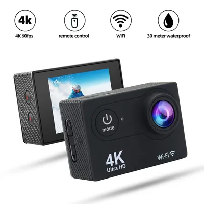 Action Kamera 4K 60fps EIS 170D 2,0 Zoll 30M Bildschirm Wasserdichte Action Cam Motorräder Video Sport Kamera mit Fernbedienung