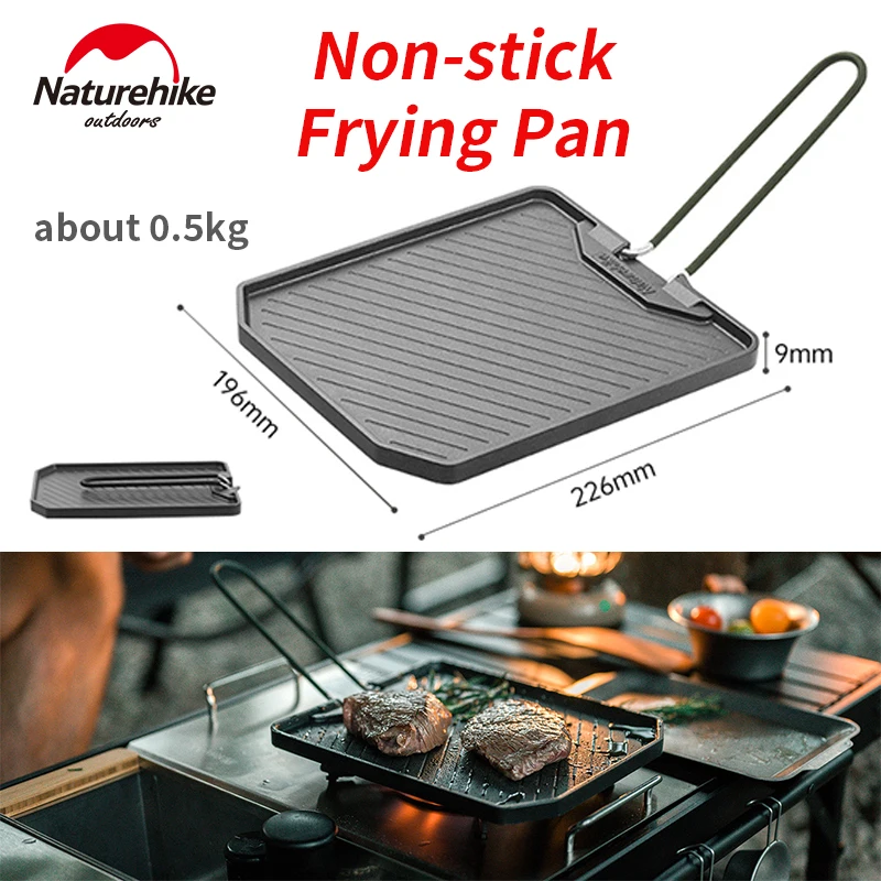 Naturehike BBQ Grill Bratpfanne Camping Klapp Antihaft-Pfanne Kochgeschirr Edelstahl Outdoor Ultraleicht BBQ Platte Küchenutensilien Image