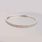 Kristall-Stretch-Armband Schmuck Krallen-Set Strasssteine glänzend voller Diamant einreihig trendiges Armband für Herren und Damen
