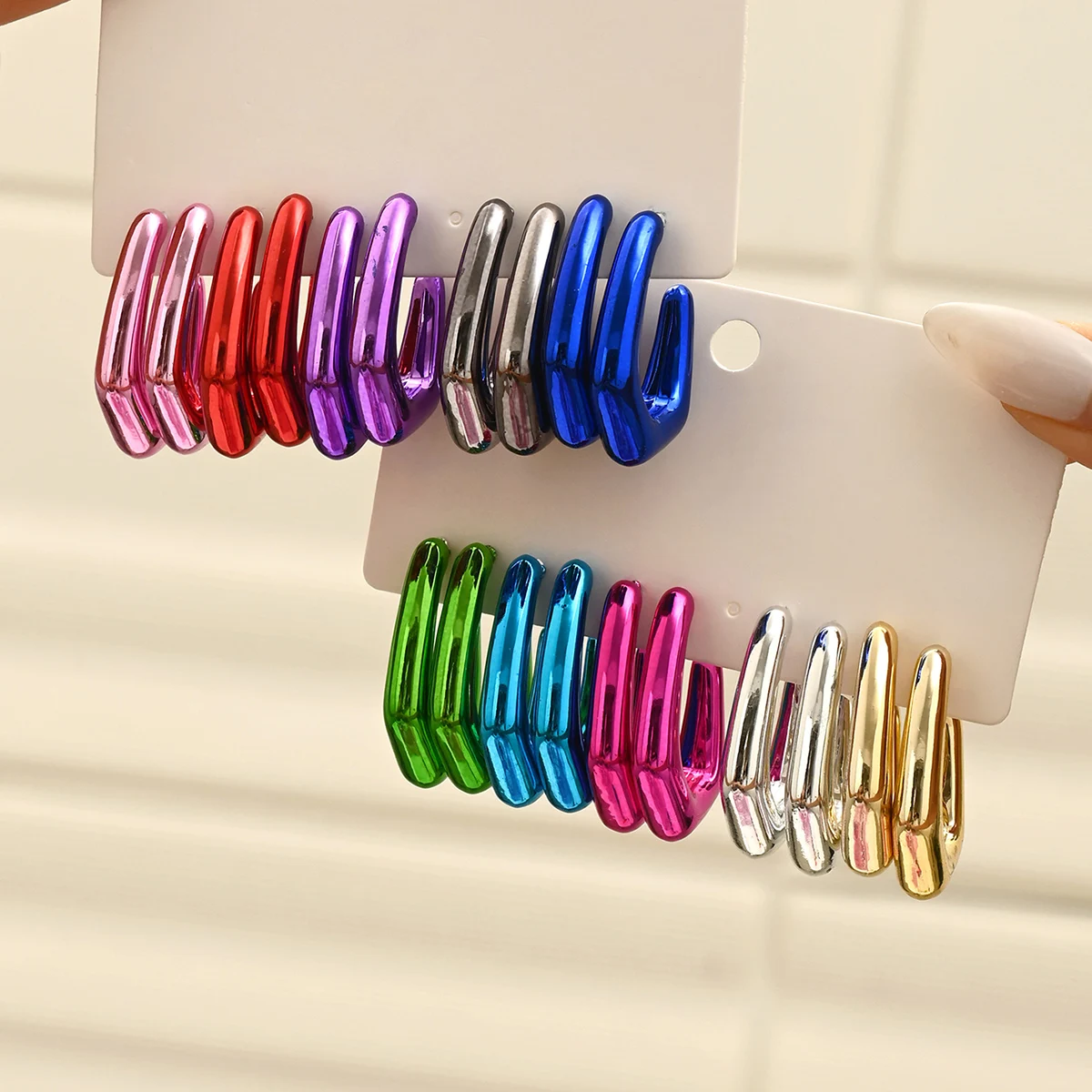 Pendientes mujer Vintage kupfer Gold Farbe Unregelmäßige C Förmigen Hoop Ohrringe Für Frauen Ohr Piercing Ohrring Party Hochzeit Juwelen