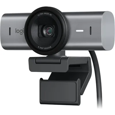 MX Brio Ultra HD 4K Collaboration and Streaming Webcam, 1080p at 60 FPS, Dual Noise Reducing Mics,