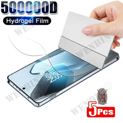 5 Pcs Hydrogel Film For OnePlus 13 13R Screen Protector For OnePlus 13R 12