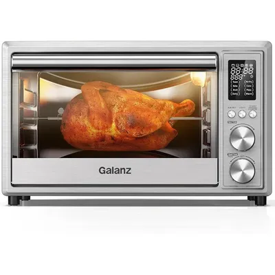 Galanz GT12SSDAN18 Digital Fry & Rotisserie Combo 8-in-1 Air Fryer Toaster, Convection Oven with