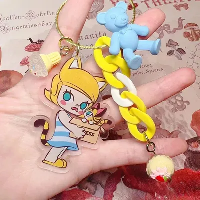 40mm MOLLY Acrylic Charms Anime Flatback Double Sided Printed Custom Design for Clips Brooch