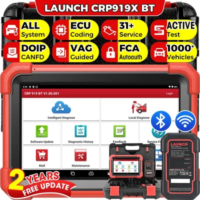 LAUNCH X431 CRP919X BT Wireless Bluetooth Diagnostic Tool OBD2 Car Scanner 2025 Bidirectional