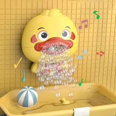Baby Bath Toys Bubble Machine Duck Crabs Frog Music Kids Bath Toy Bathtub Automatic Bubble Maker