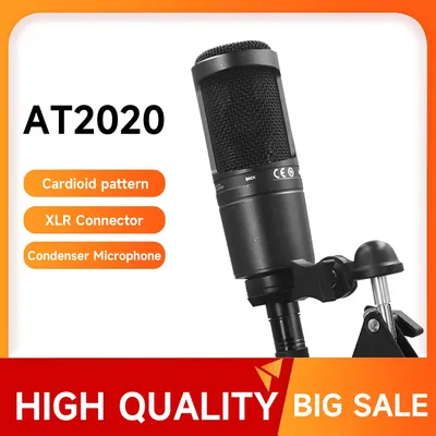 Audio-Technica AT2020 Professional Audio Wired Cardioid Condenser Microphone for Vocal Condenser Pro