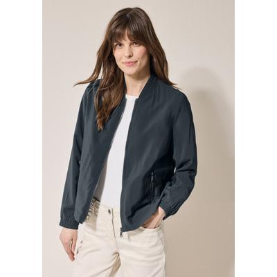 Blouson CECIL, Damen, Gr. M (40), slate khaki, Stoff, 89% Viskose, 11% Polyamid, unifarben, casual, comfort fit normal, hoch geschlossener Ausschnitt, Langarm Bündchen, Jacken, mit Stehkragen Image