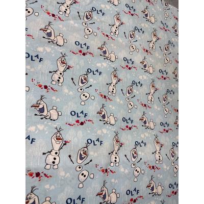 Disney Office | Disney Frozen Olaf Toss Print Cotton Fabric 1/2 Yard X 43" Light Blue Kids Craft | Color: Blue/White | Size: Os