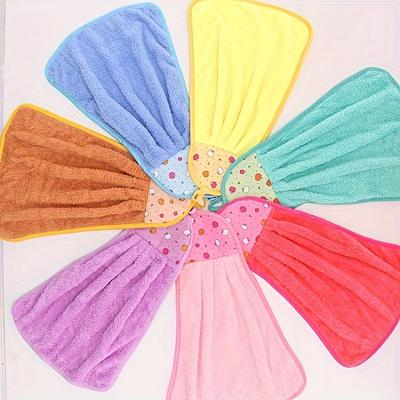 TEMU 7-pack Super Soft Microfiber Coral Fleece Towel-super Absorbent, Suitable For Kitchen And Bathroom, Ideal Christmas And Halloween Gifts Image