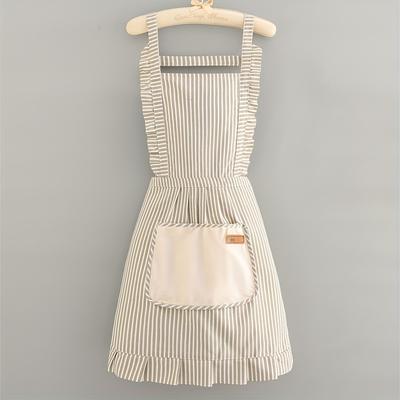 TEMU 1pc Elegant Striped Polyester Apron With Large Pocket - Ideal For Home Kitchen, Cooking, Baking, And Gift-, Cooking Apron|striped Design|durable Image