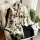 Luxury Design 180X90CM Shawls 2024 Beach Women Square Scarves Popular The Four Seasons Bandanna Sunscreen New Style Silk Scarf