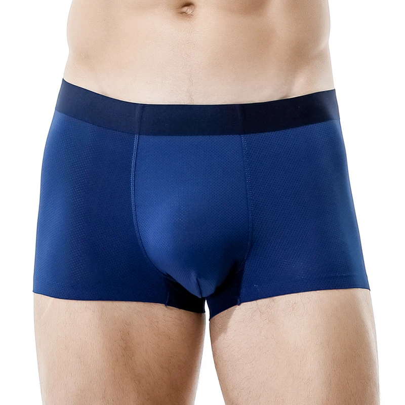 5er-Pack nahtlose Herrenunterwäsche, große Unterwäsche, Herren-Boxershorts, atmungsaktive Shorts, sommerliche viereckige Eisseide-Unterwäsche Image