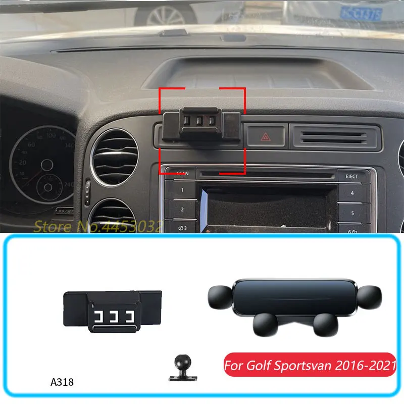 Auto Telefon Halter Für Volkswagen Golf Sportsvan 2016-2021 Schwerkraft Ständer Halterung Unterstützung Horizontale GPS Mobile Halterung Zubehör Image