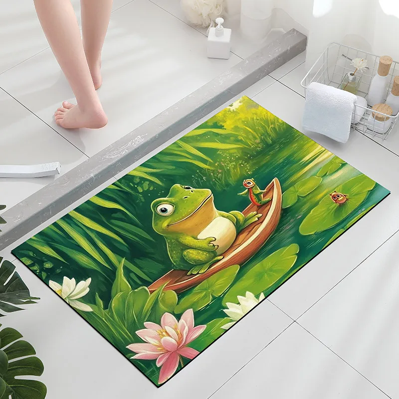 Spring and summer fresh floor mat entrance door mat foot mat small animal decoration floor mat anti-slip carpet Image