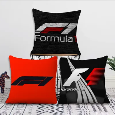 Racing F-Formula 1 Auto-Logo F1 Modischer Kissenbezug für Wohnzimmer, Kopfteil, Büro, Schlafzimmer, Image