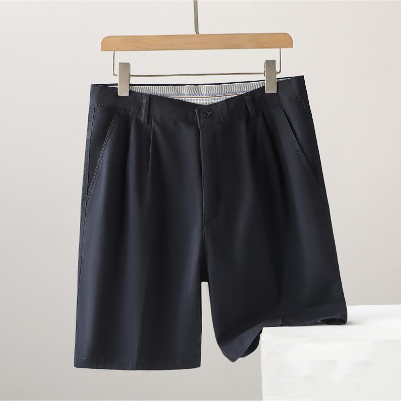 Men's Dress Shorts Work Shorts Golf Shorts Pocket Plain Comfort Breathable Knee Length Outdoor Business Sports Casual Navy Blue Light Grey