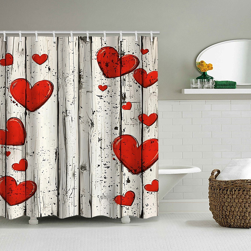 Fashionable Shower Curtain 180cm180cm(7070), Waterproof Polyester Bathroom Privacy Cover with 12 Hooks, Stylish Home Decor for Bath