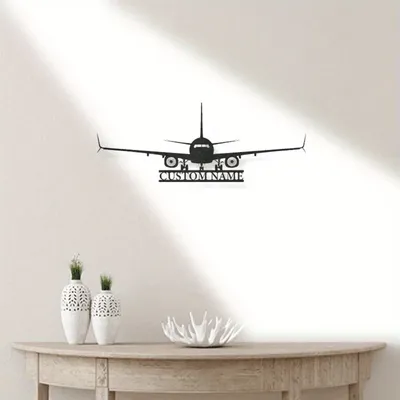 Custom Airplane Wall Sculptures Personalized with Pilot's Name Multipurpose for Hangar & Aviation