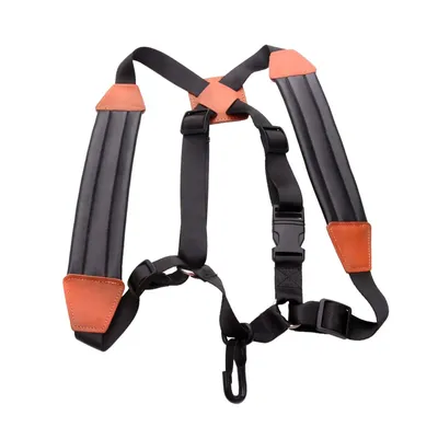 Saxophone Strap Sax Shoulder Strap Adjustable Padded Leather Strap for Soprano Alto Baritone