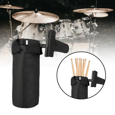 Drumstick Storage Bag with Clip Clamp Drum Accessories Lightweight Multipurpose Large Capacity Pouch