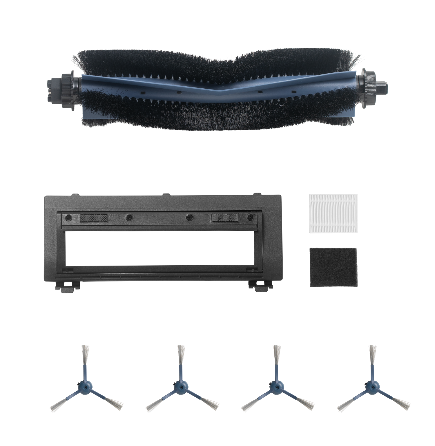 Replacement Parts Kit for eufy G50/G50 Hybrid Robot Vacuum, Roller Brush with Bristles and Rubber, Brush Guard, Side Brushes x4, and Washable Filter x2