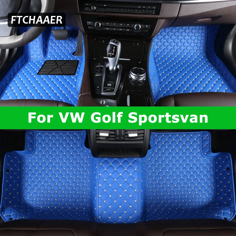 Tappetini per auto personalizzati FTCHAAER per VW Golf Sportsvan Tappeti per auto Accessorio per auto