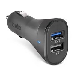 SBS TECR2USB24AFAST Ladegerät für Mobilgeräte Universal Schwarz Zigarettenanzünder Auto Image