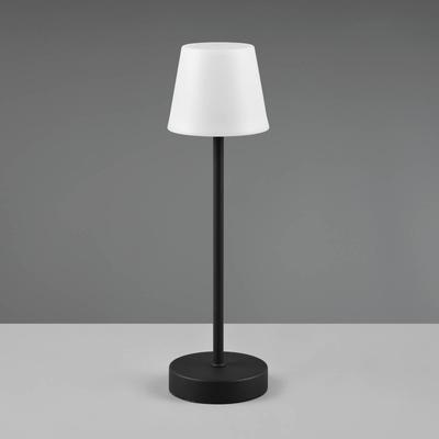 Reality Leuchten LED-Tischleuchte Martinez, Dimmer und CCT, schwarz dimmbar, schwarz, Kunststoff
