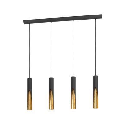 EGLO Hängelampe Barbotto, schwarz, für Wohn- / Esszimmer, Metall, Modern Image