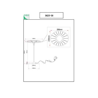 Fabas Luce LED Tischlampe Vela, dimmbar, weiß / opal, für Wohn- / Esszimmer, Metall, Modern, LED Tischlampe Image