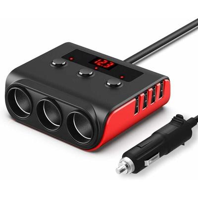 Ontway - USB-Autoladegerät, Schnellladung, Zigarettenanzünder-Adapter, 12 V/24 v, 3,6 a, 100 w, 4 Image