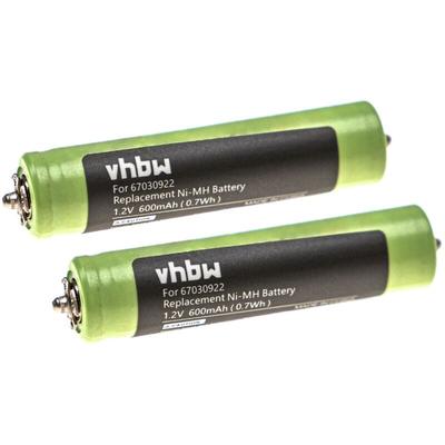 Vhbw - 2x Akku kompatibel mit Braun 2000, 2615, 2675, 2775, 199s, 199s-1, 20B, 20s Rasierer