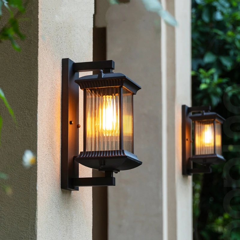 Aisle Wall Light Outdoor Garden Courtyard Exterior Wall Corridor Balcony Light Modern New Chinese Villa Door Light Wall Light