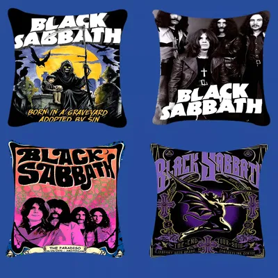 B-Black S-Sabbath Band Stitch Lucky Dragon Kissenbezug Sofakissenbezug Home Room Dekoration Kinder Image