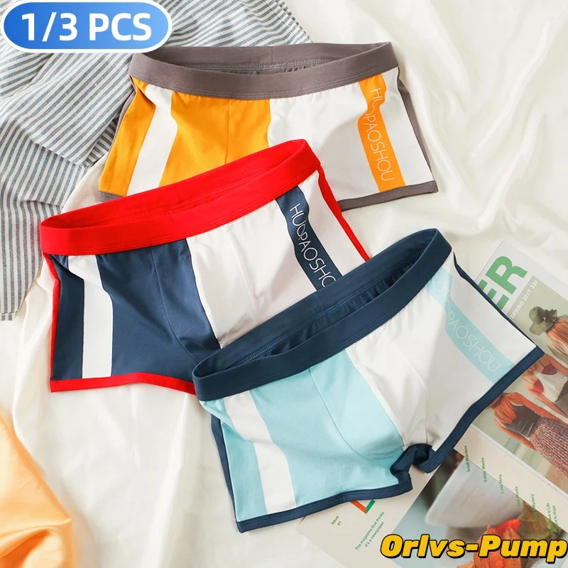 1/3 Teile/satz Unterwäsche Herren Unterwäsche Herren Boxer Reine Baumwolle Personalisierte Boxer Atmungsaktive Bequeme Bedruckte Unterwäsche Image