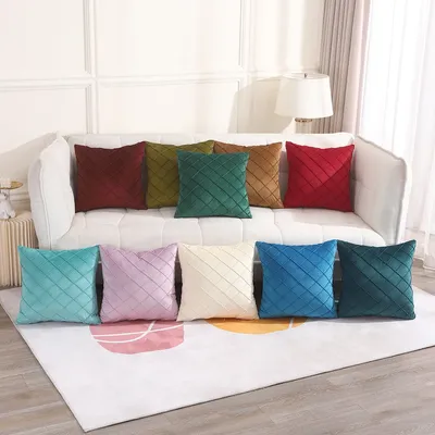 1 x Samt-Dekoration, Kissenbezug für Zuhause, Wohnzimmer, Sofa Image