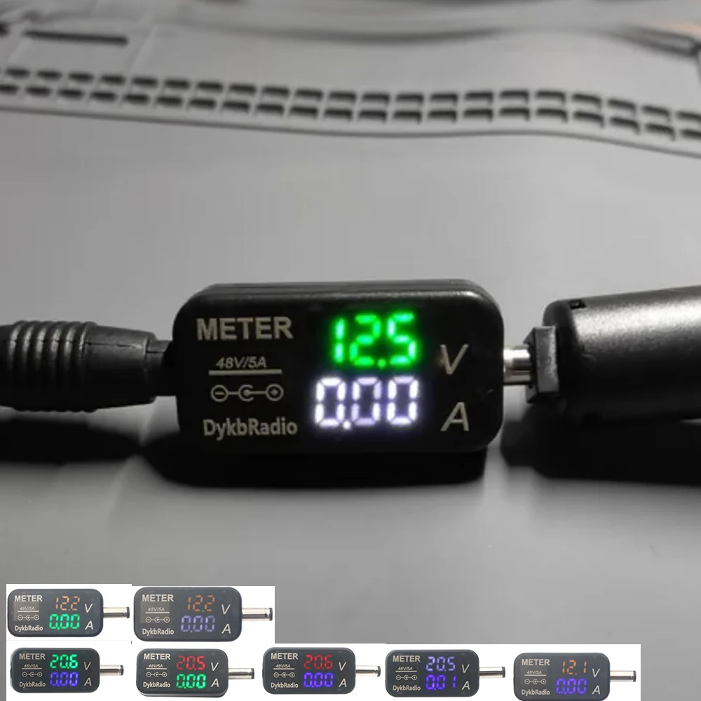 240W 6A Bidirektionales Voltmeter Amperemeter DC 3-48V Digitalanzeige Spannung/Strom Batterieladung Entladen Monitor 12V 24V Image
